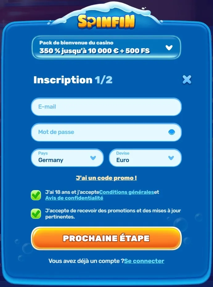 Inscription et connexion